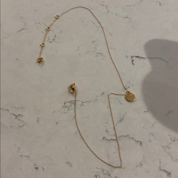 Kate spade ♠️ ⭐️Mini  Initial K bling pendant gold plated necklace - Picture 13 of 17